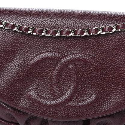 Chanel Caviar Half Moon Wallet On Chain WOC Bordeaux 10 of 11