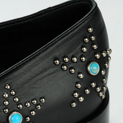 Valentino Garavani Nappa Star Studded Cabochon Loafers 39 Black 10 of 10
