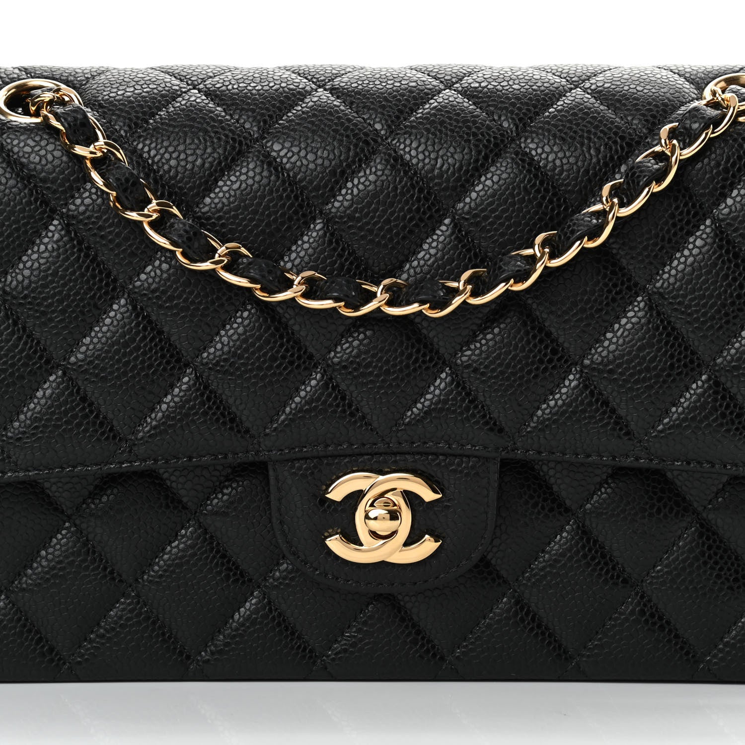 Chanel Caviar Quilted Medium Double Flap Black 8 of 11