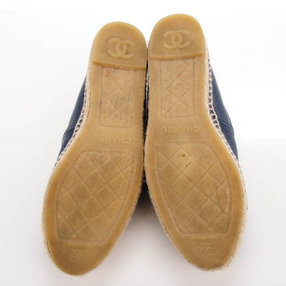 Chanel Lambskin CC Espadrilles 39 Dark Navy 5 of 9