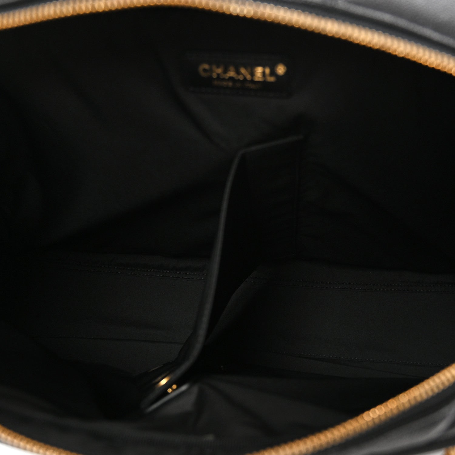 Chanel Shiny Grained Calfskin Quilted Travel Bowling Bag Black 4 of 10