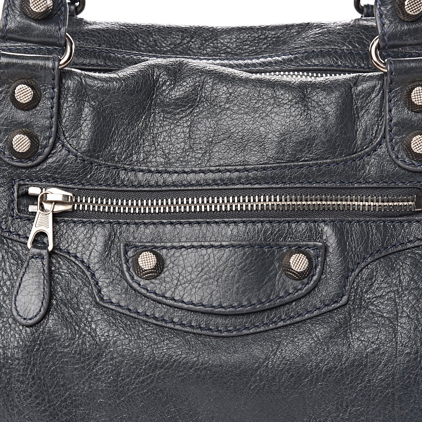 Agneau Giant 12 Silver Hardware Boston Anthracite