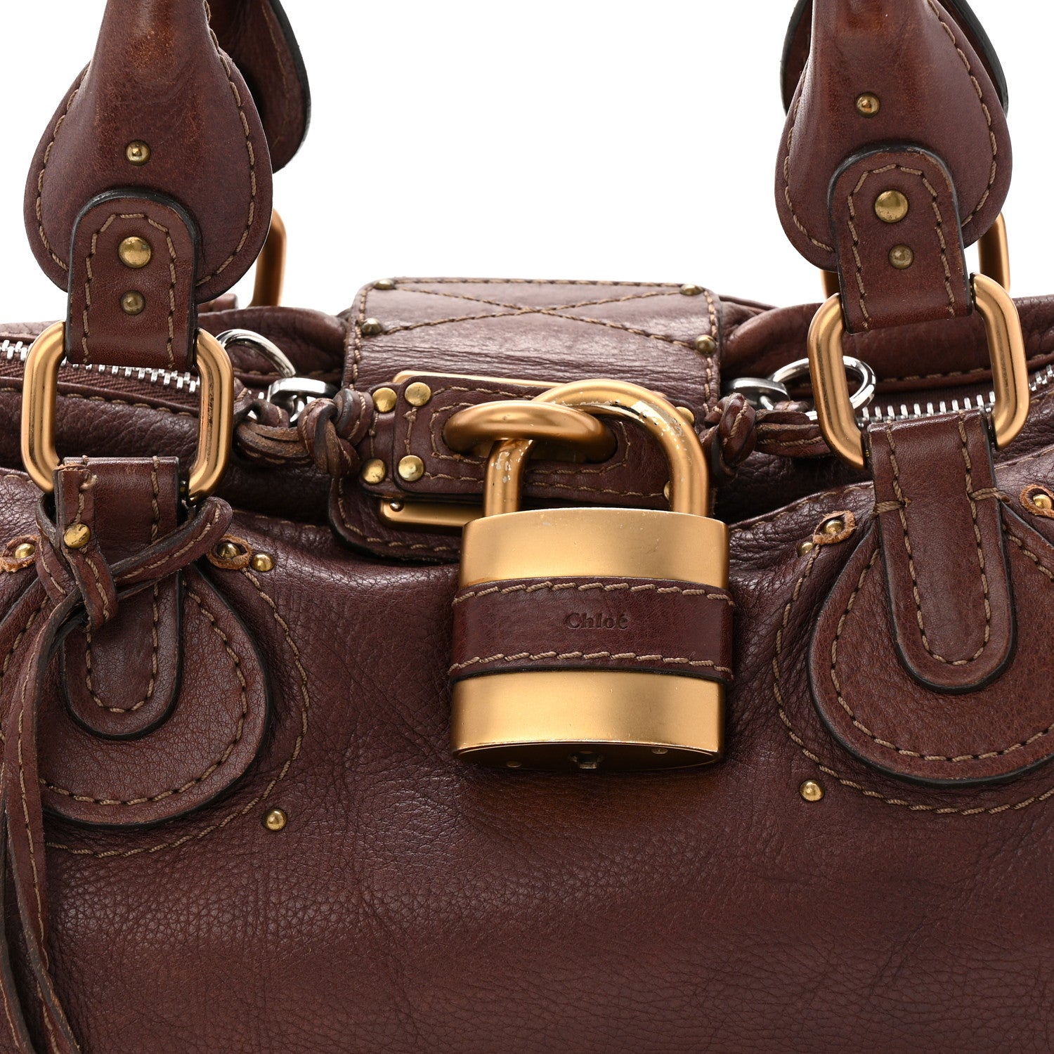 Chloe Calfskin Medium Paddington Satchel Chocolate 8 of 14