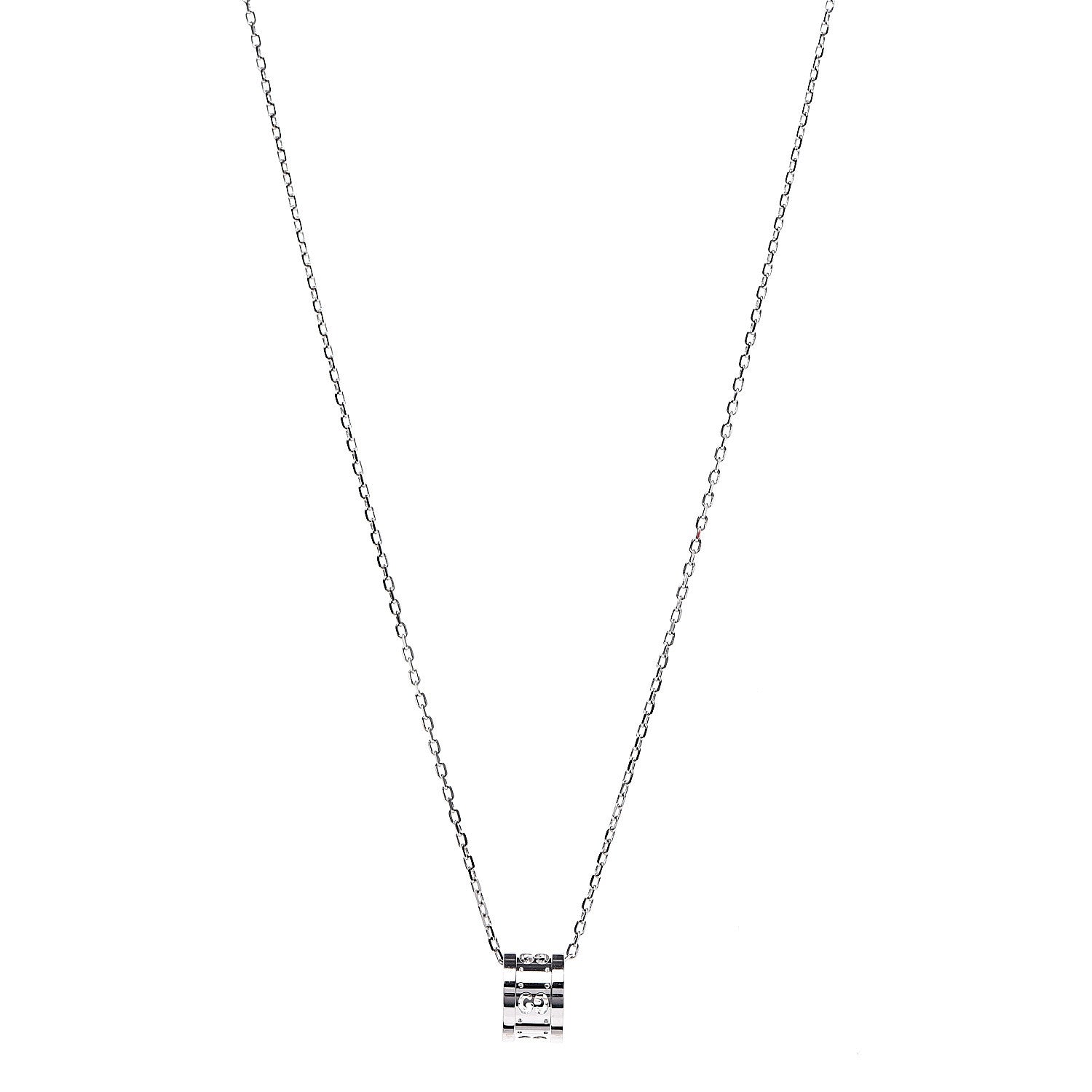 Gucci 18K White Gold Icon Twirl Pendant Necklace 1 of 5