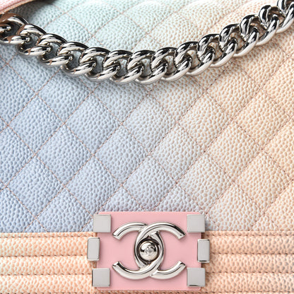 Chanel Caviar Quilted Medium Rainbow Boy Flap Multicolor 10 of 11