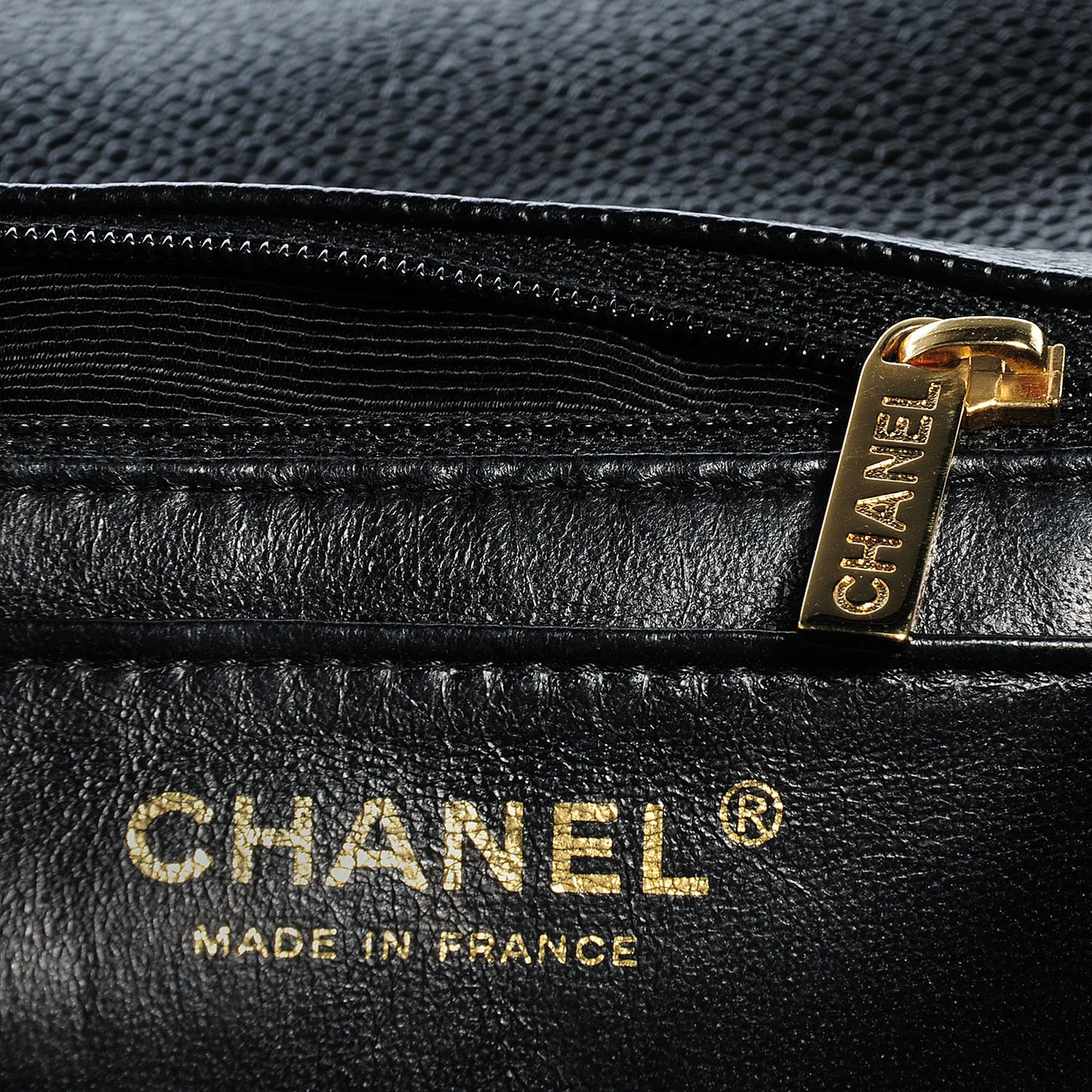 Caviar Jumbo Single Flap Black