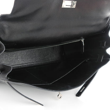 Hermes Evergrain Kelly Retourne 35 Black 17 of 19