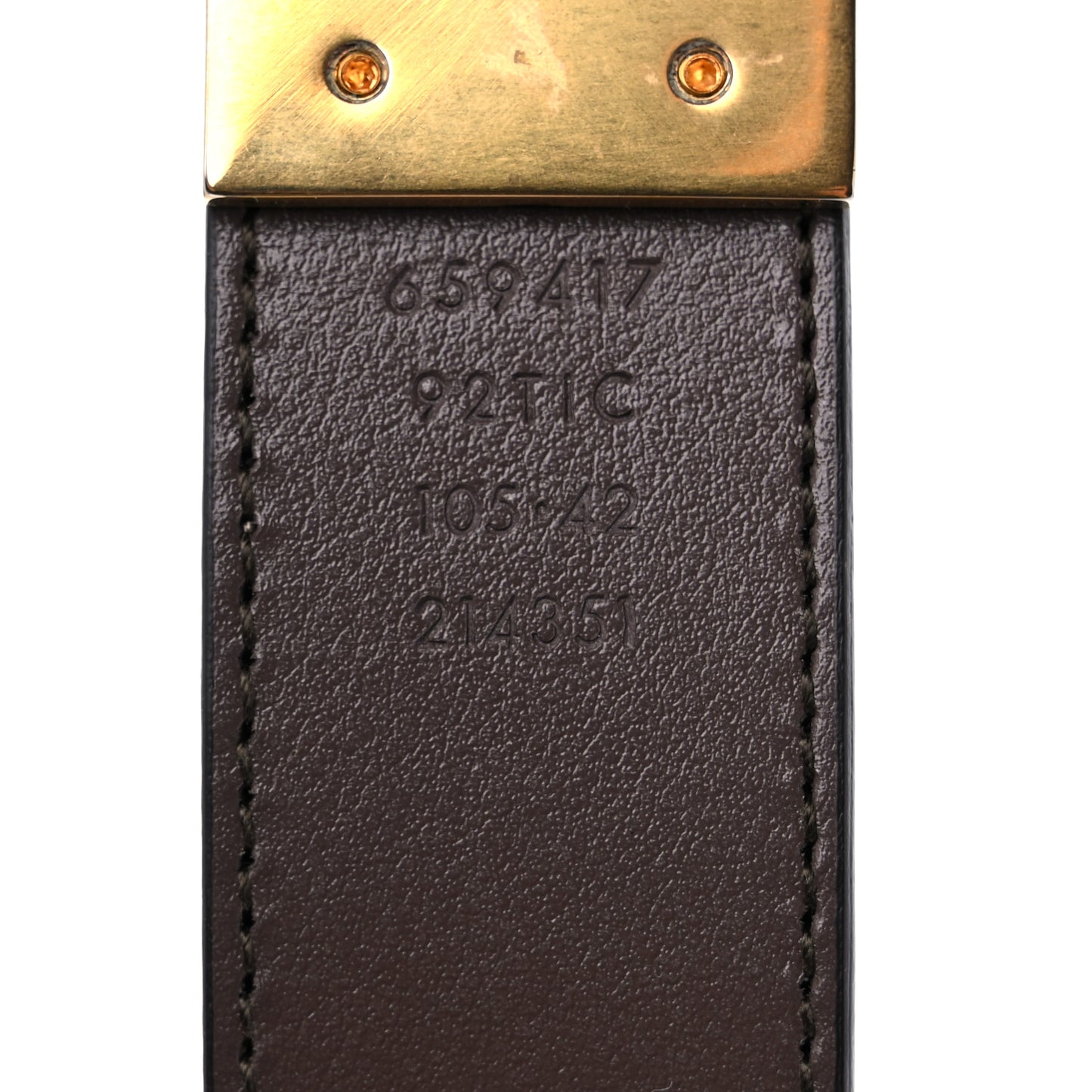 GG Supreme Monogram Plutone Calfskin Double G Reversible 30mm Belt 105 42 Beige Ebony New Acero