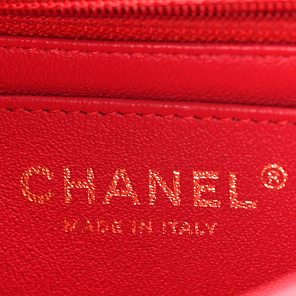 Chanel Lambskin Quilted Mini Square Flap Red 7 of 9