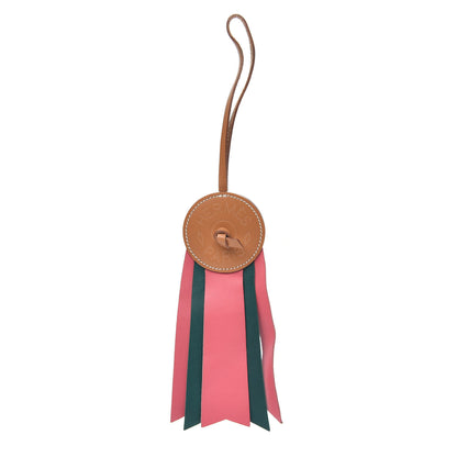 Hermes Vache Hunter Milo Lambskin Paddock Flot Bag Charm Rose Azalee Malachite 1 of 4