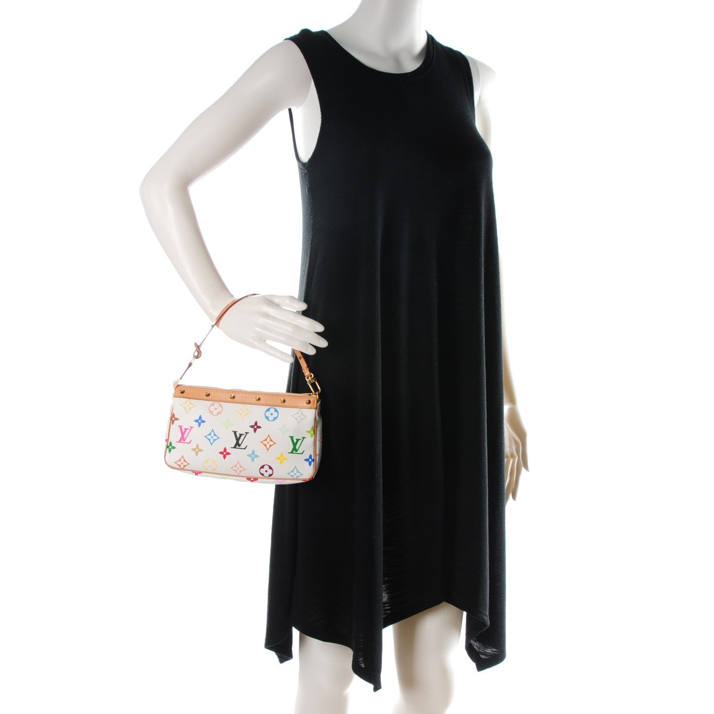 Monogram Multicolor Pochette Accessories White