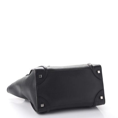 Celine Drummed Calfskin Mini Luggage Black 4 of 13