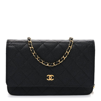 Chanel Caviar Quilted Wallet on Chain WOC Black 1 of 11