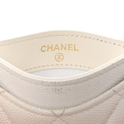 Chanel Caviar Quilted Card Holder White 6 of 8