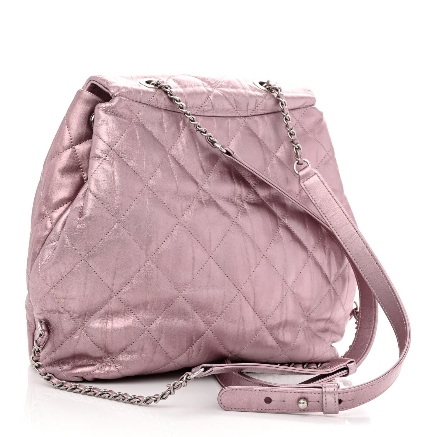 Chanel Iridescent Calfskin Quilted Ground Control Backpack Pink 3 of 12