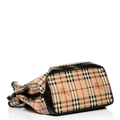 Burberry Haymarket Check Medium Golderton Tote Chocolate 4 of 7