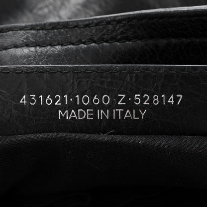 Balenciaga Agneau Classic Silver Hardware S City Logo Strap Black 7 of 13