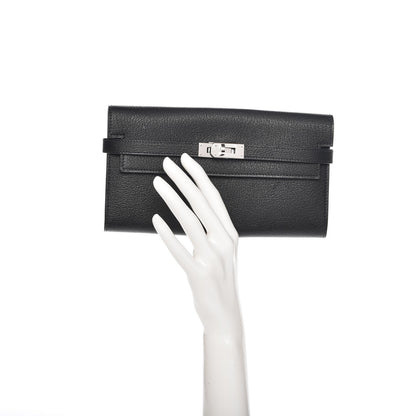 Hermes Chevre Mysore Kelly Longue Wallet Black 2 of 8