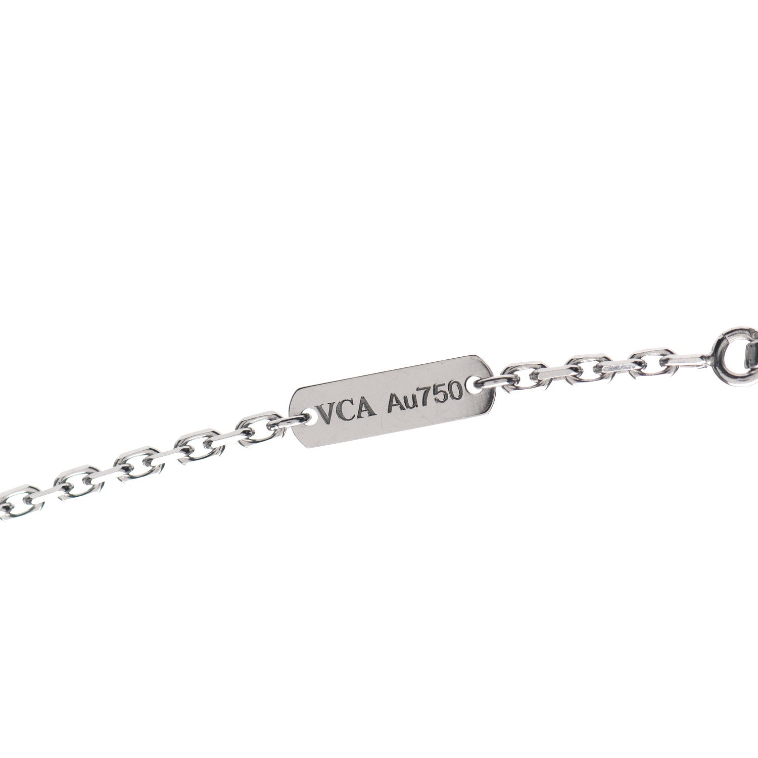 Van Cleef & Arpels 18K White Gold Mother of Pearl Magic Alhambra Pendant Necklace 6 of 6
