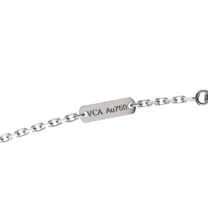 Van Cleef & Arpels 18K White Gold Mother of Pearl Magic Alhambra Pendant Necklace 6 of 6
