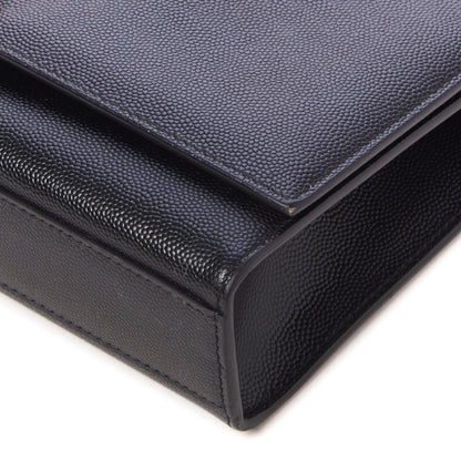 Saint Laurent Grain De Poudre Medium Classic Monogram Kate Satchel Black 4 of 8