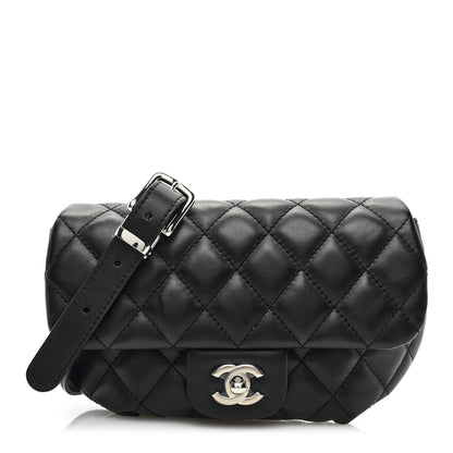 Chanel Calfskin Quilted CC Uniform Flap Belt Bag Black 1 of 10