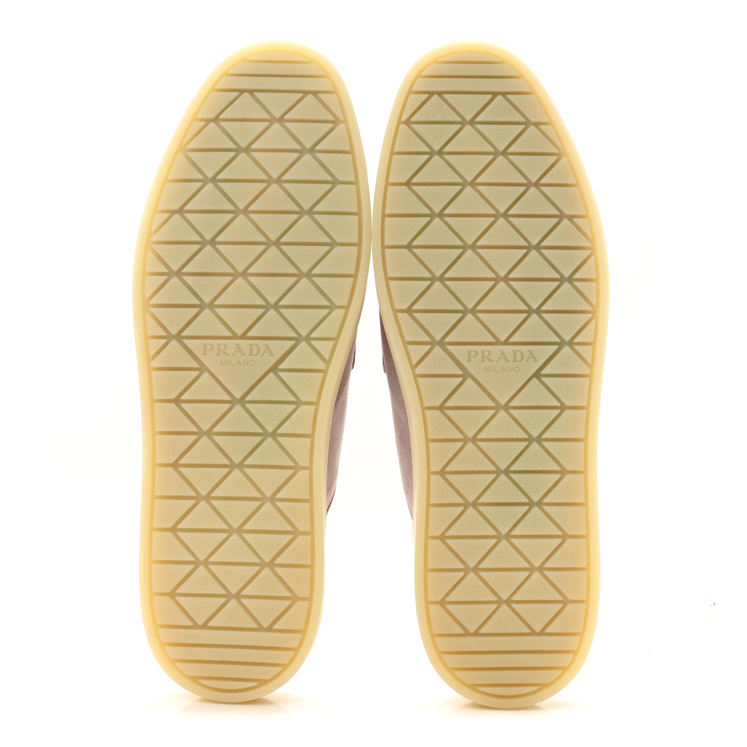 Prada Suede Scamosciato Triangle Logo Mules 37.5 Alabastro 6 of 10