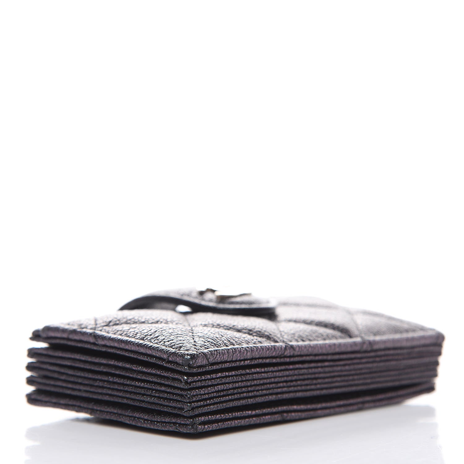Chanel Iridescent Caviar Quilted Gusseted Card Holder Black 4 of 9