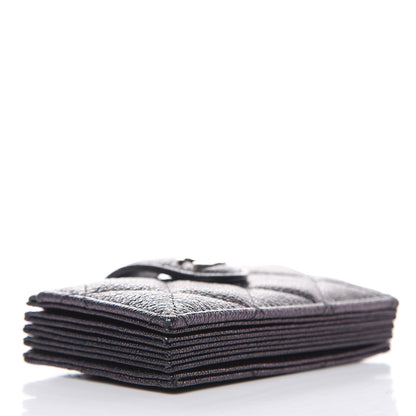 Chanel Iridescent Caviar Quilted Gusseted Card Holder Black 4 of 9