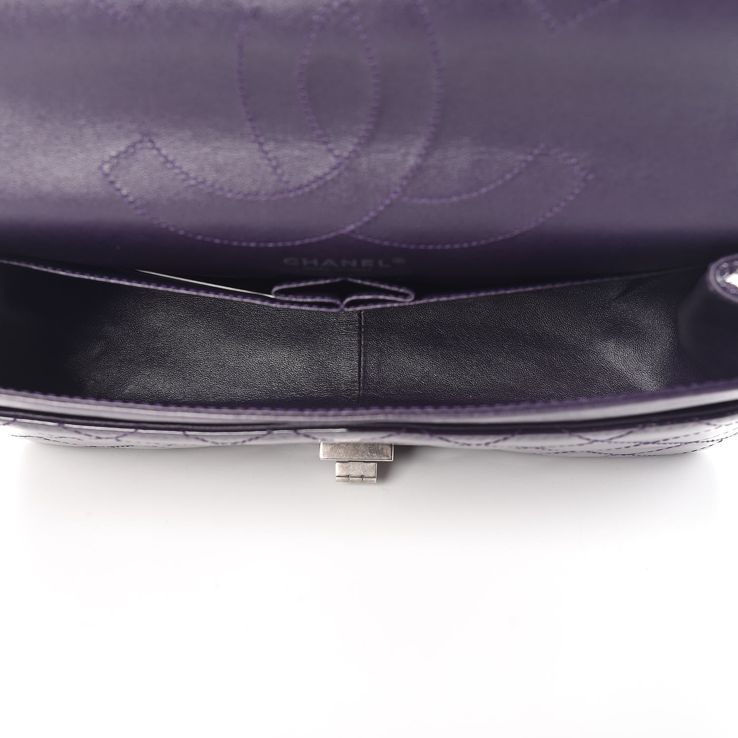 Chanel Distressed Patent 2.55 Reissue Flap 227 Prune 5 of 11