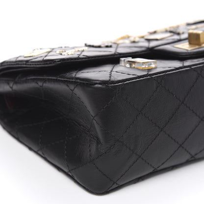 Chanel Aged Calfskin Lucky Charms 2.55 Reissue 225 Flap Black 11 of 13