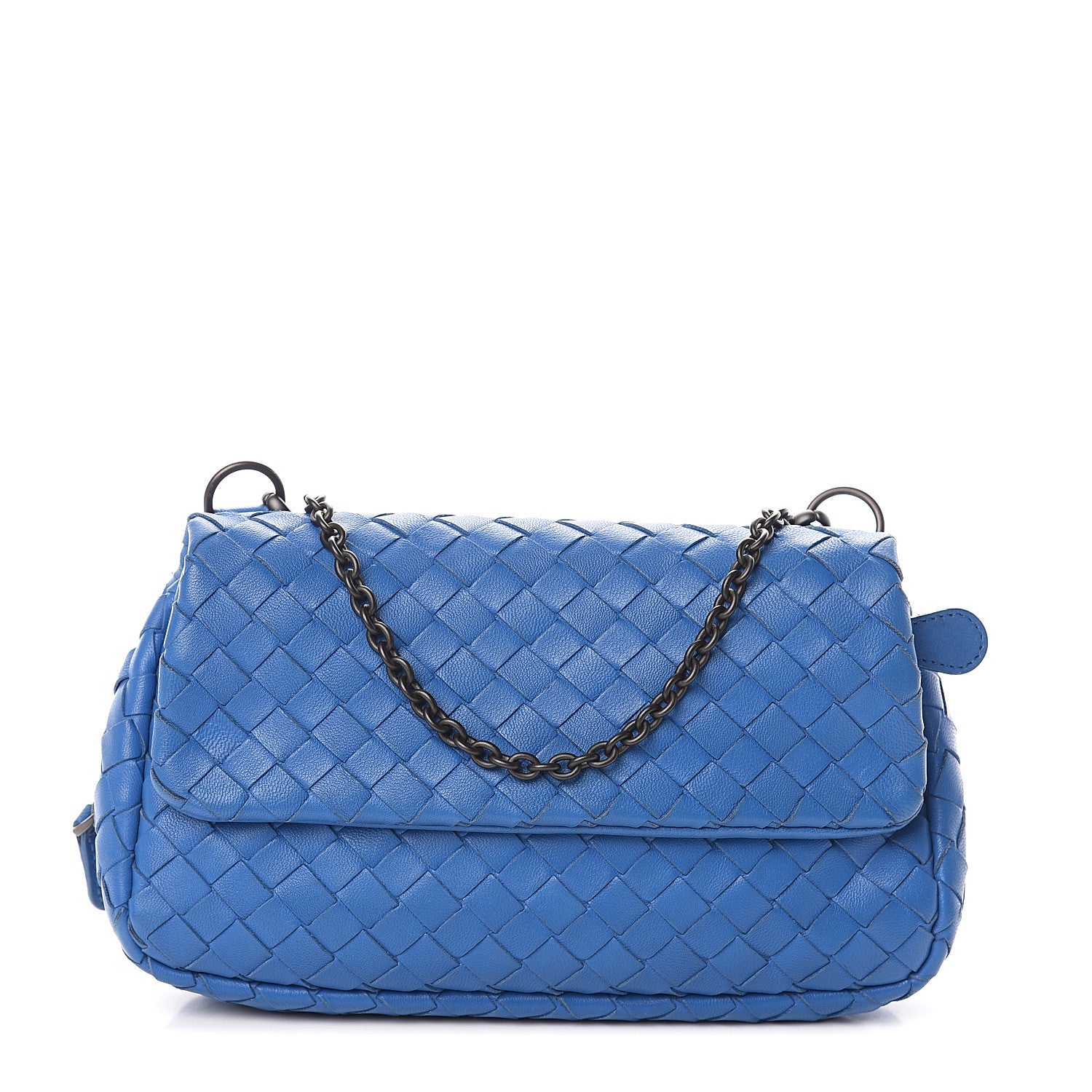Bottega Veneta Nappa Intrecciato Small Chain Crossbody Blue 1 of 8