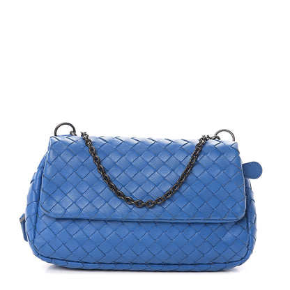 Bottega Veneta Nappa Intrecciato Small Chain Crossbody Blue 1 of 8