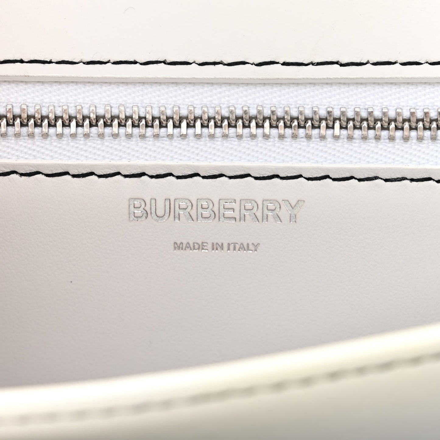 Calfskin Monogram Embossed Small TB Chain Bag Optic White