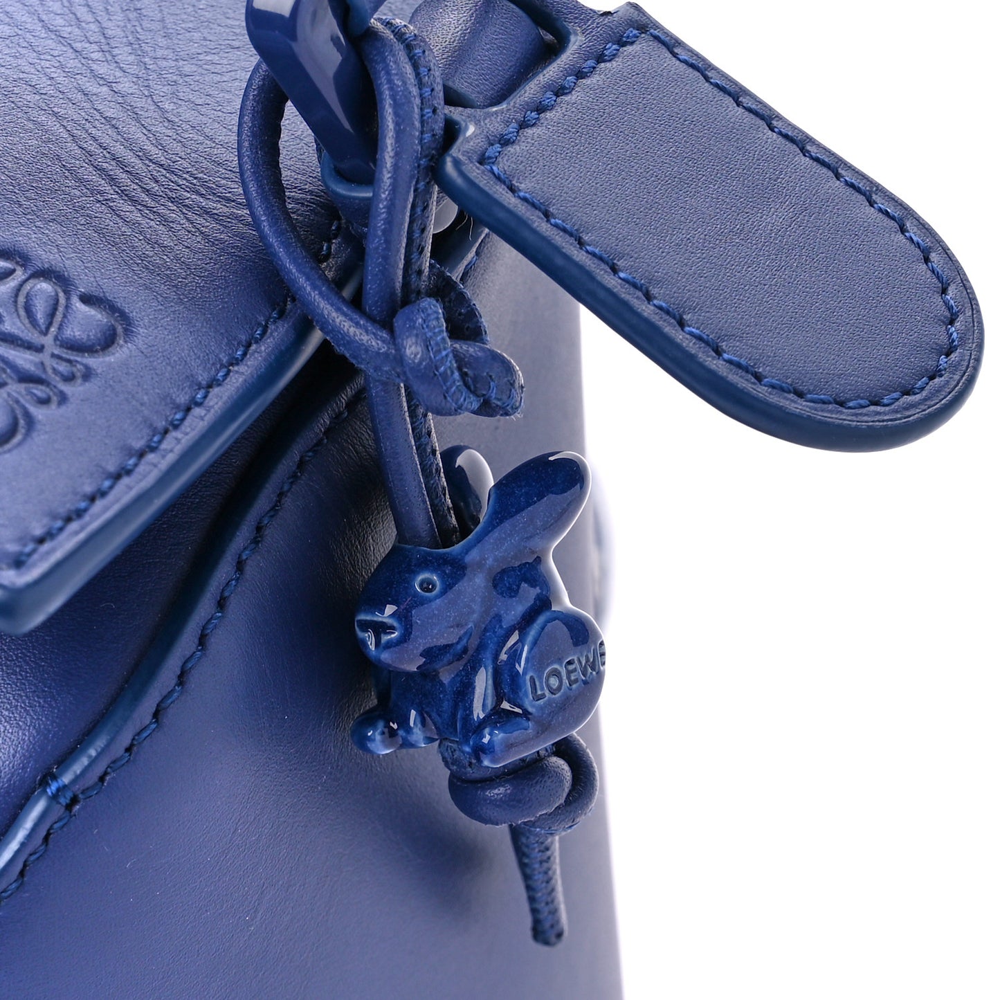 Satin Calfskin Monochrome Small Puzzle Edge Bag Navy
