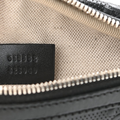 Gucci Calfskin GG Tennis Embossed Belt Bag Black 6 of 10