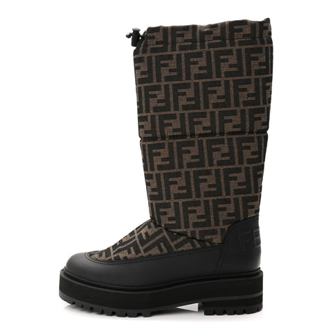 Nylon Jacquard Vitello FF Ski Boots 39 Tobacco Black