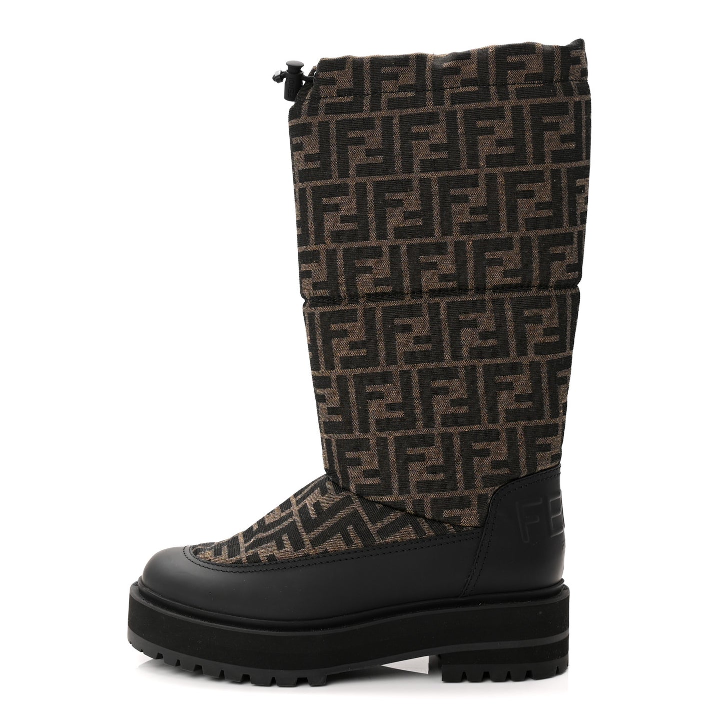 Nylon Jacquard Vitello FF Ski Boots 39 Tobacco Black