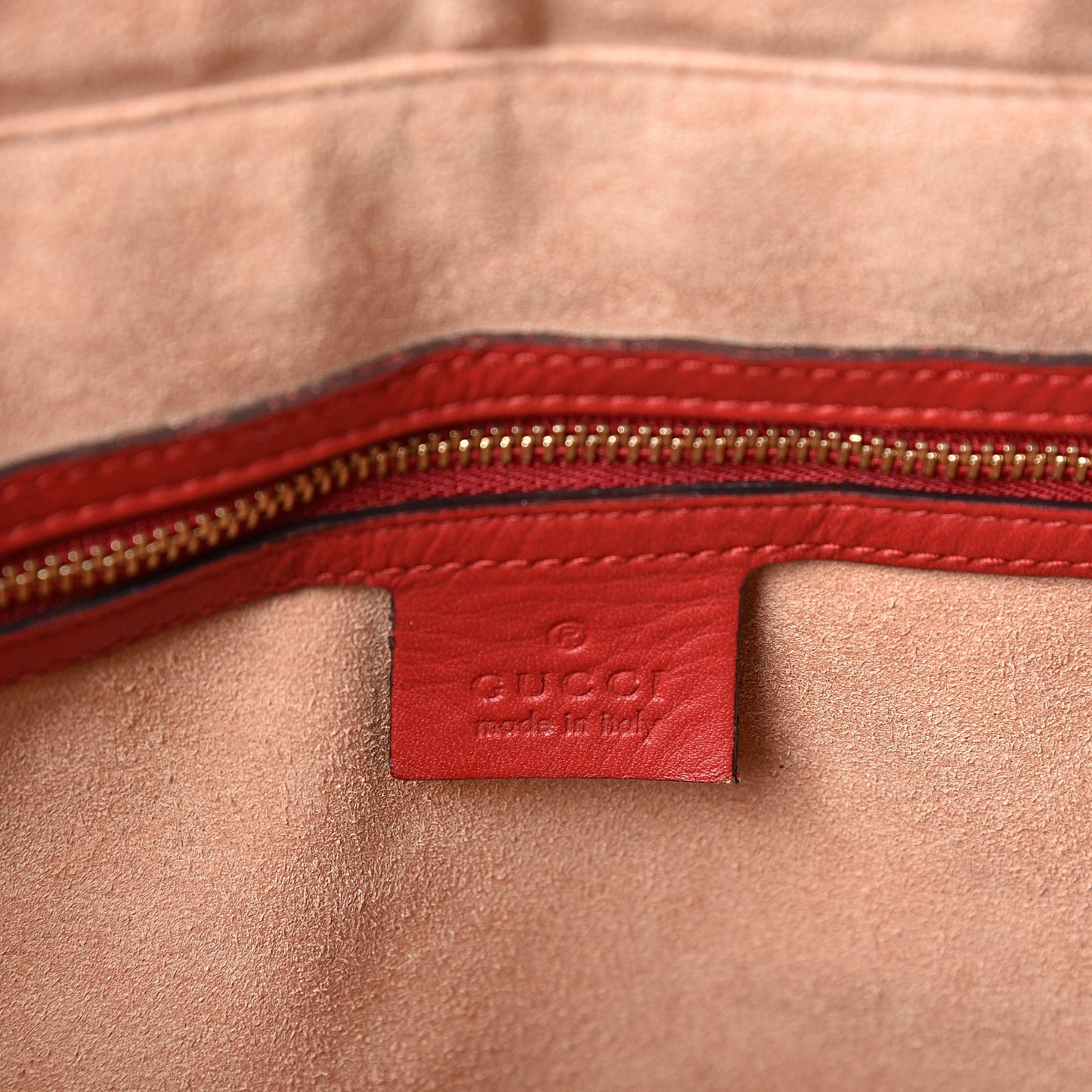 GG Supreme Monogram Medium Zippered Bucket Tote Beige Blue Hibiscus Red