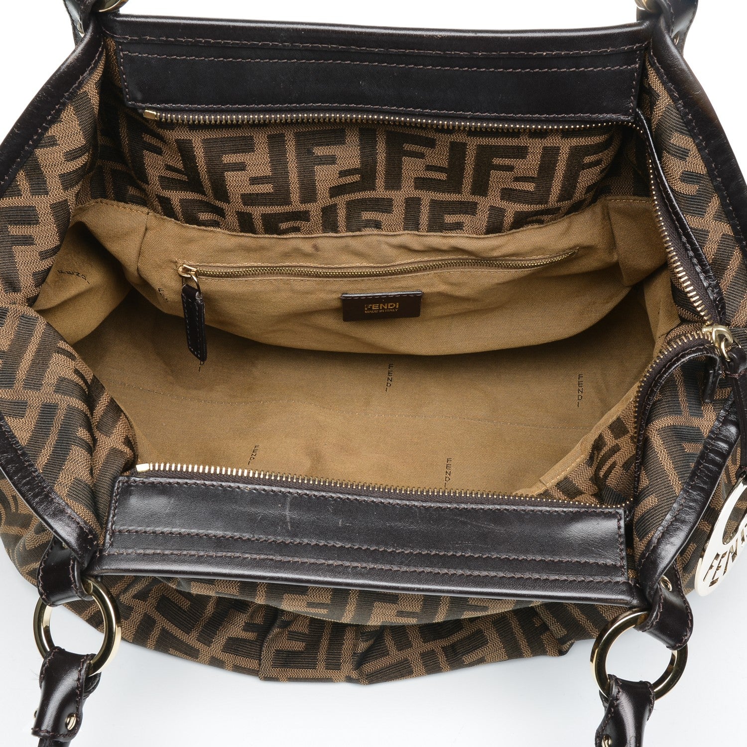 Fendi Zucca Large Chef Shopper Tote Tobacco 5 of 9