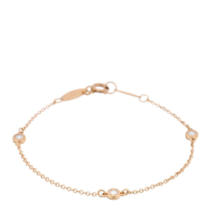 Tiffany 18K Rose Gold Diamond .12ct Elsa Peretti Diamonds by the Yard Bracelet 1 of 4