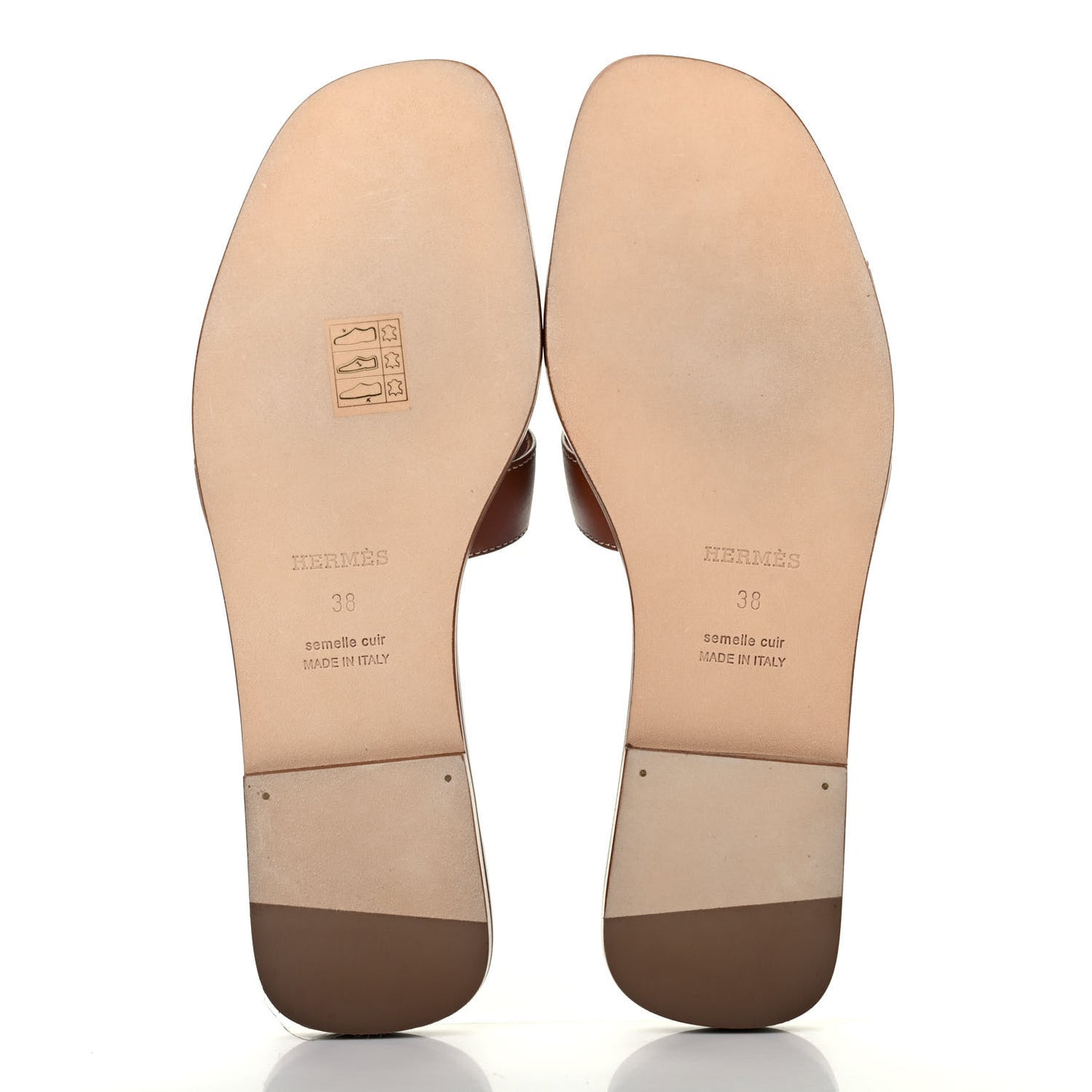 Box Calfskin Oran Sandals 38 Gold