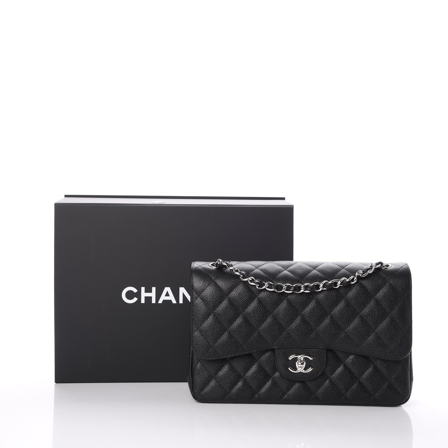 Chanel Caviar Quilted Jumbo Double Flap Black 8 of 8