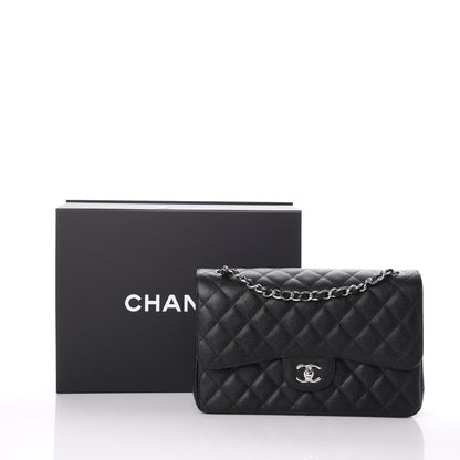 Chanel Caviar Quilted Jumbo Double Flap Black 8 of 8