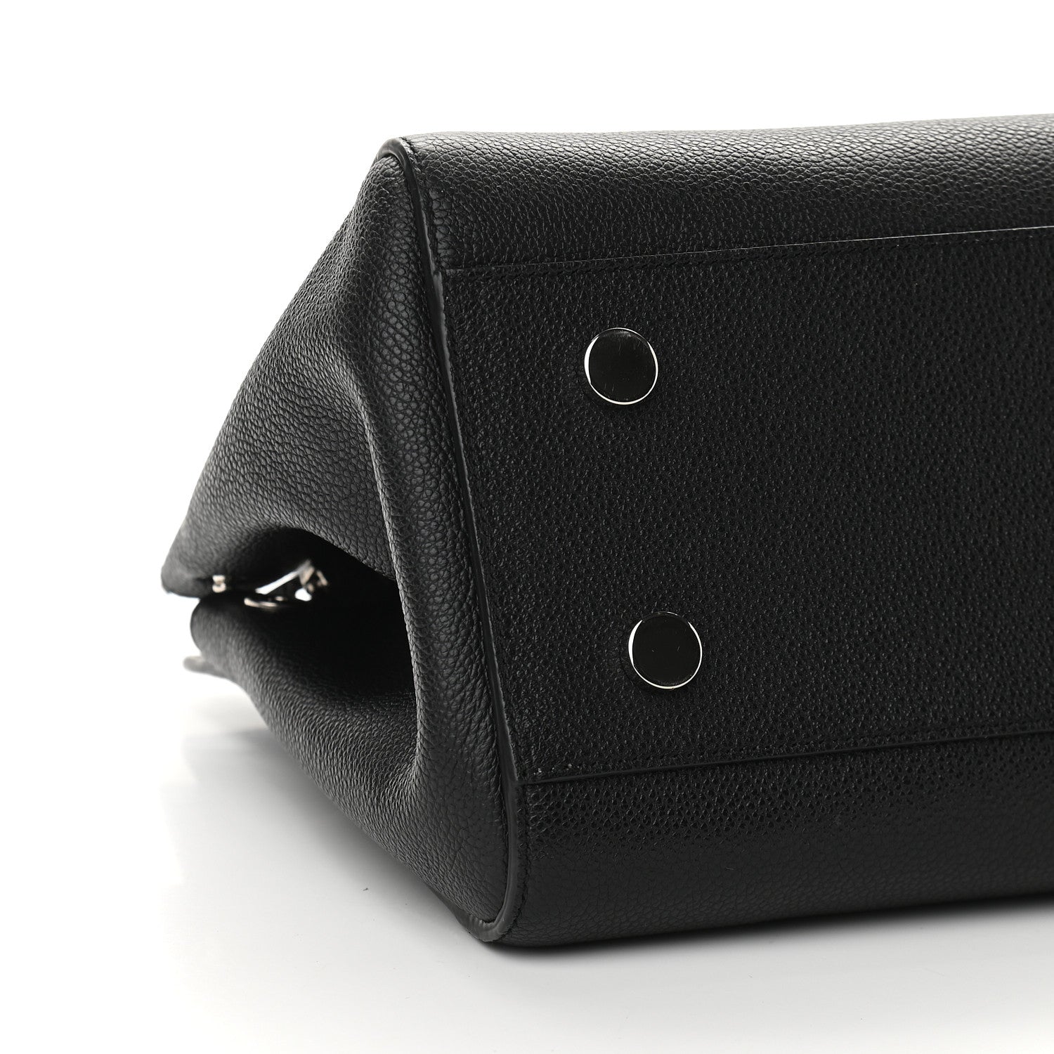 Saint Laurent Grained Calfskin Small Cabas Rive Gauche Black 8 of 9