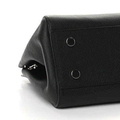 Saint Laurent Grained Calfskin Small Cabas Rive Gauche Black 8 of 9