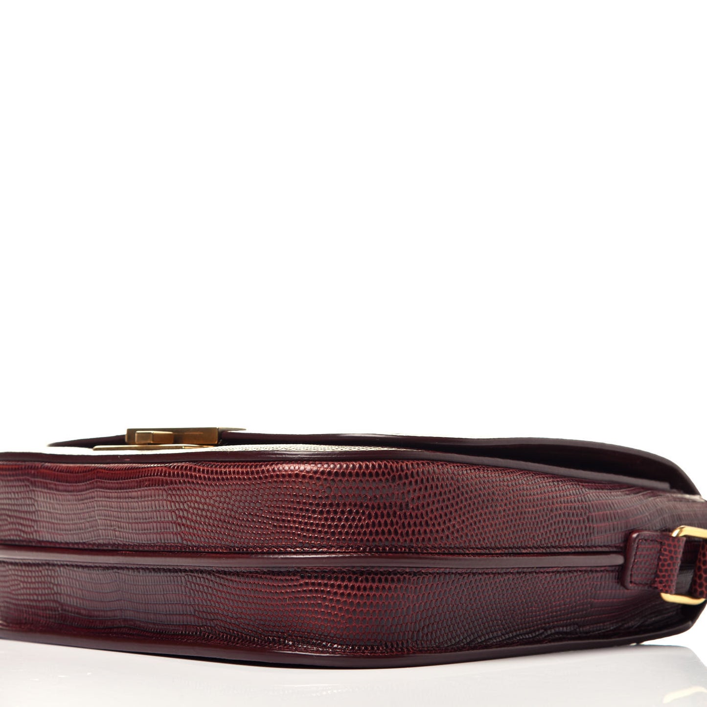 Lizard Calfskin Embossed Betty Messenger Palissandre