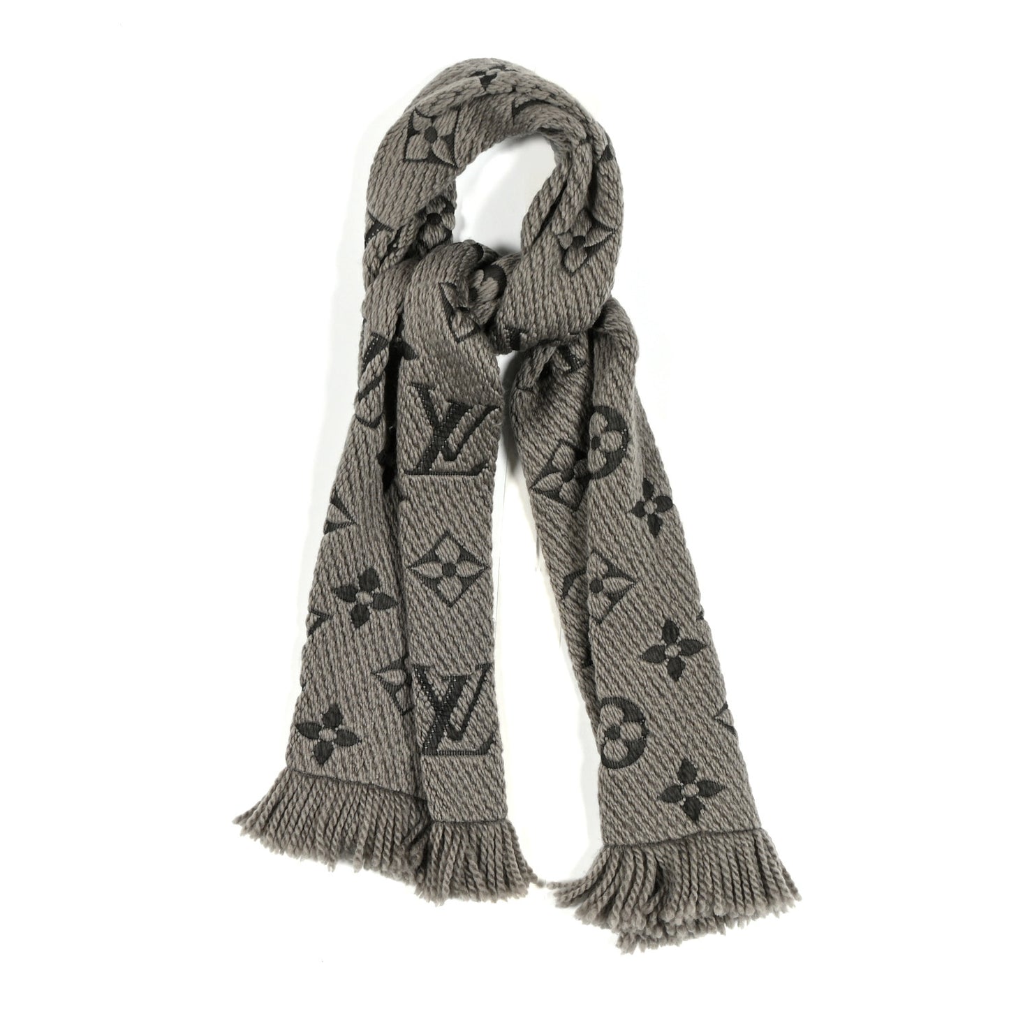 Wool Silk Logomania Scarf Verone