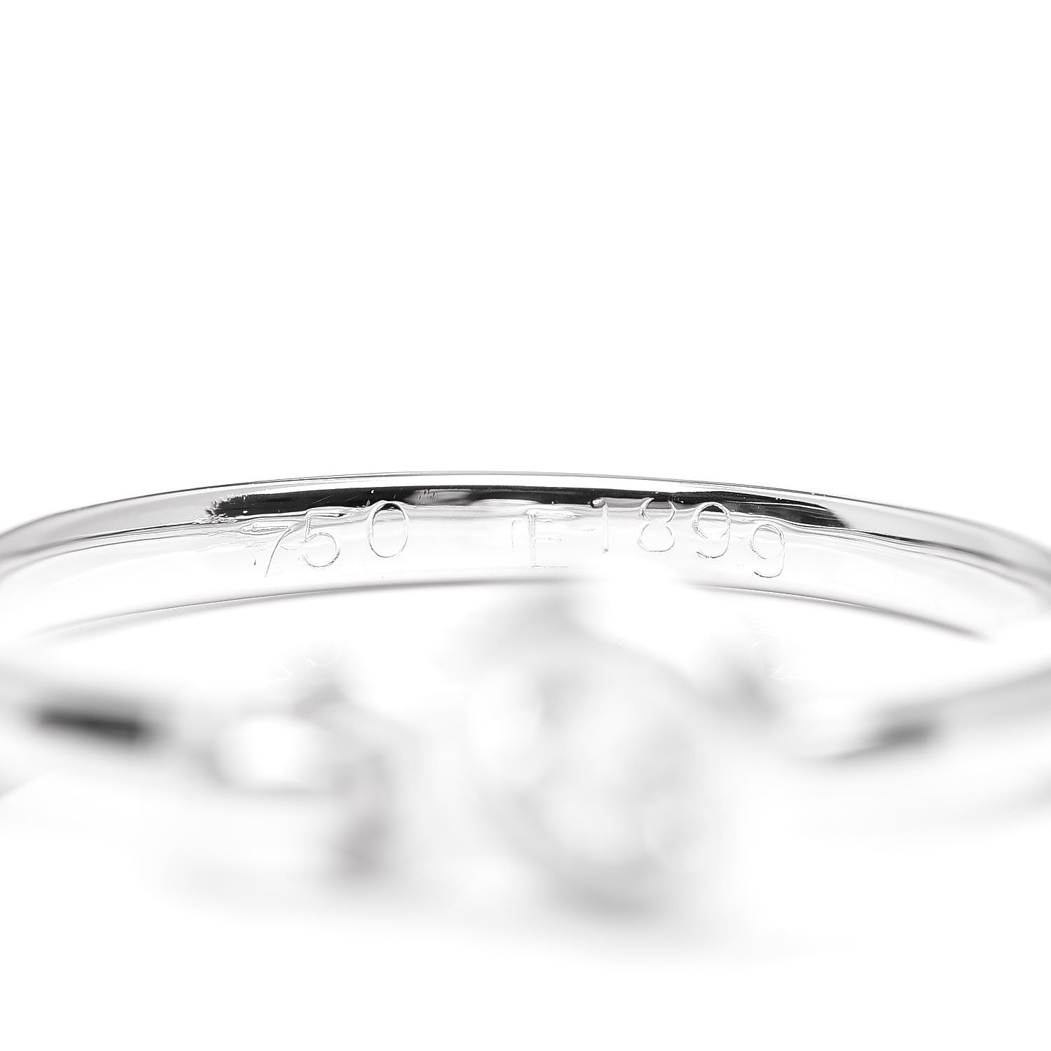 Christian Dior 18K White Gold Diamond Charm Ring 49 5 5 of 5