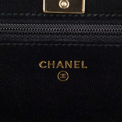 Chanel Lambskin Quilted Trendy CC Wallet On Chain WOC Black 7 of 10